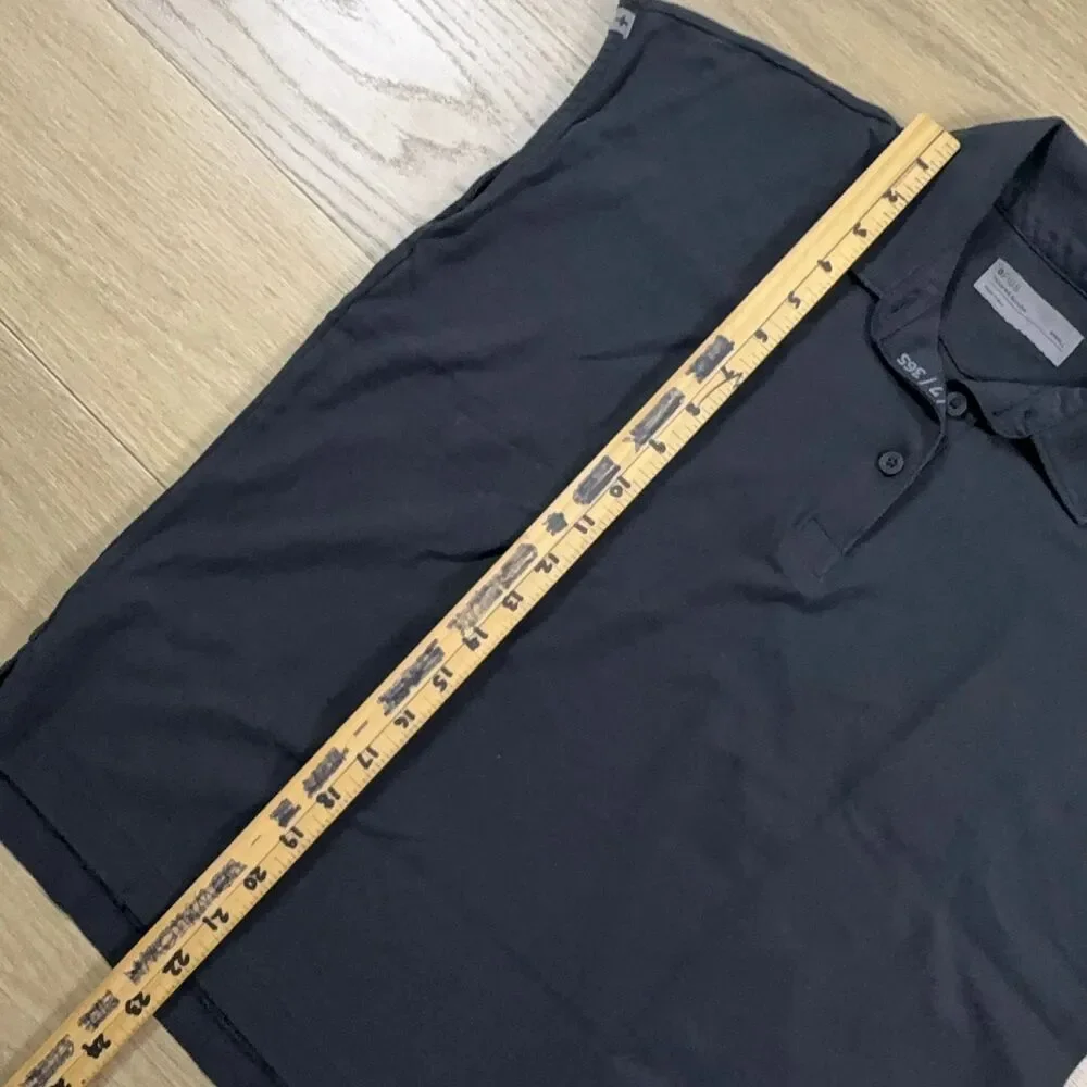 FIGS Sleeveless Polo Shirt Small Pima Cotton Tailored Scrub Top Black